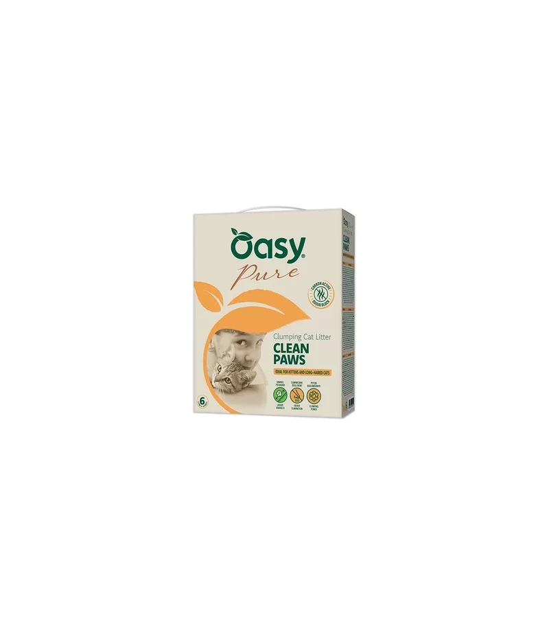 Oasy Lettiera Minerale Pure Clean Paws (Zampe Pulite) - 10L