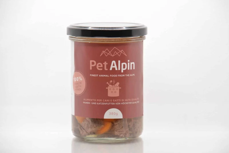 Pet Alpin Brodo di Agnello Cibo Umido Naturale per Cani - 380g