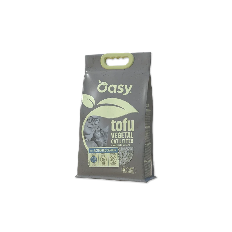 Oasy Lettiera Vegetale al Tofu con Carboni Attivi - 6L