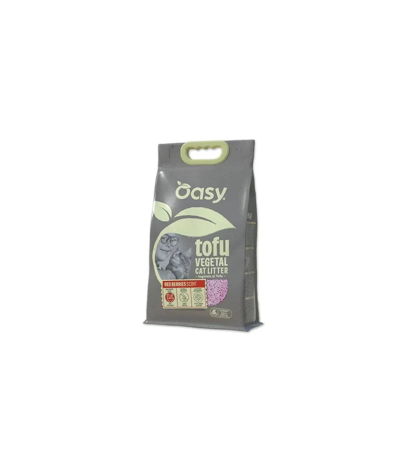 Oasy Lettiera Vegetale al Tofu al Profumo di Red Berries - 6L