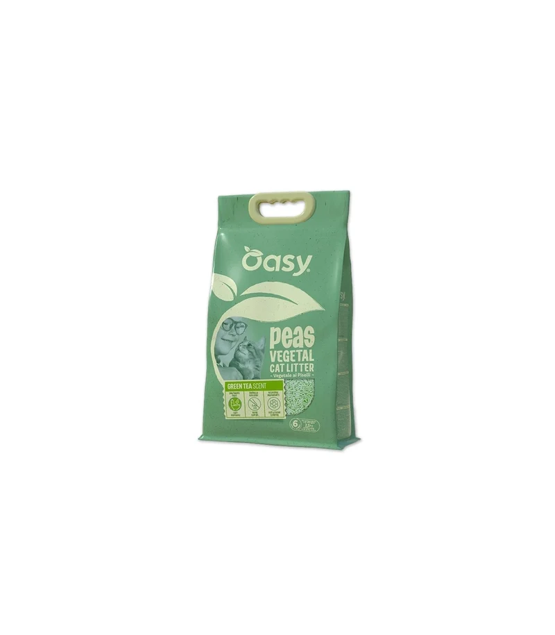 Oasy Lettiera Vegetale ai Piselli al Profumo di Green Tea - 6L