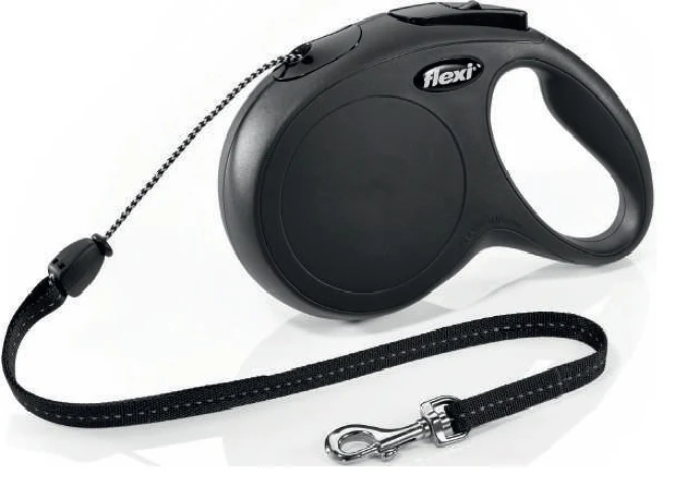 FLEXI GUINZAGLIO CLASSIC CORDA "XS" 3 MT NERO
