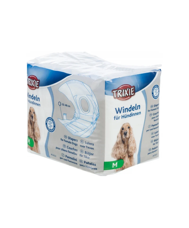 Pannolini Igienici per Cani Trixie - Taglia M, Confezione 12pz