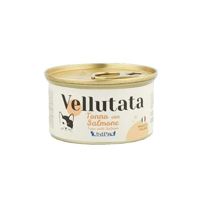 Unipro Vellutata Tonno con Salmone - Cibo Umido per Gatti, 85g