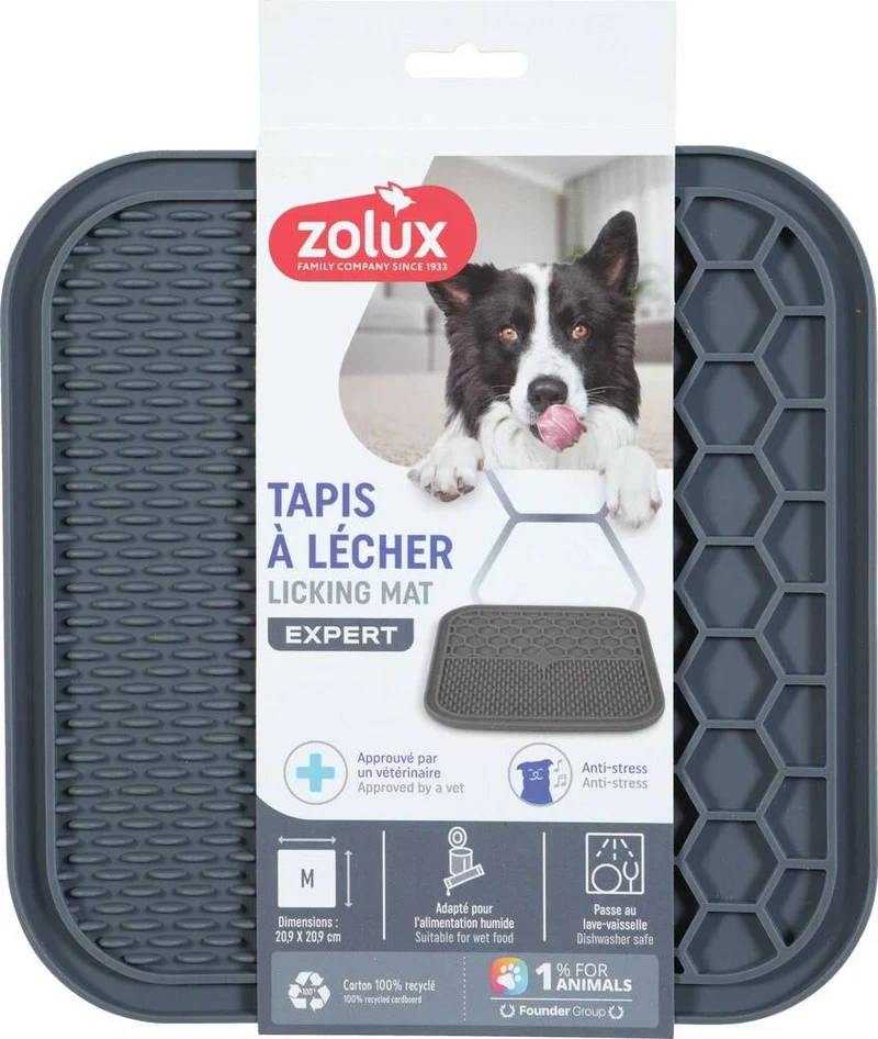Tappeto da Leccare per Cani Lick Mat in Silicone Grigio - Taglia M