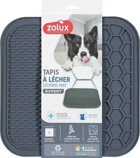 Tappeto da Leccare per Cani Lick Mat in Silicone Grigio - Taglia L