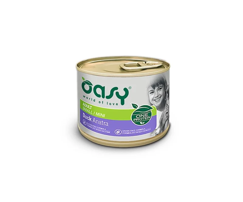 Oasy Adult Small & Mini Anatra - Alimento Umido per Cani - 200 g