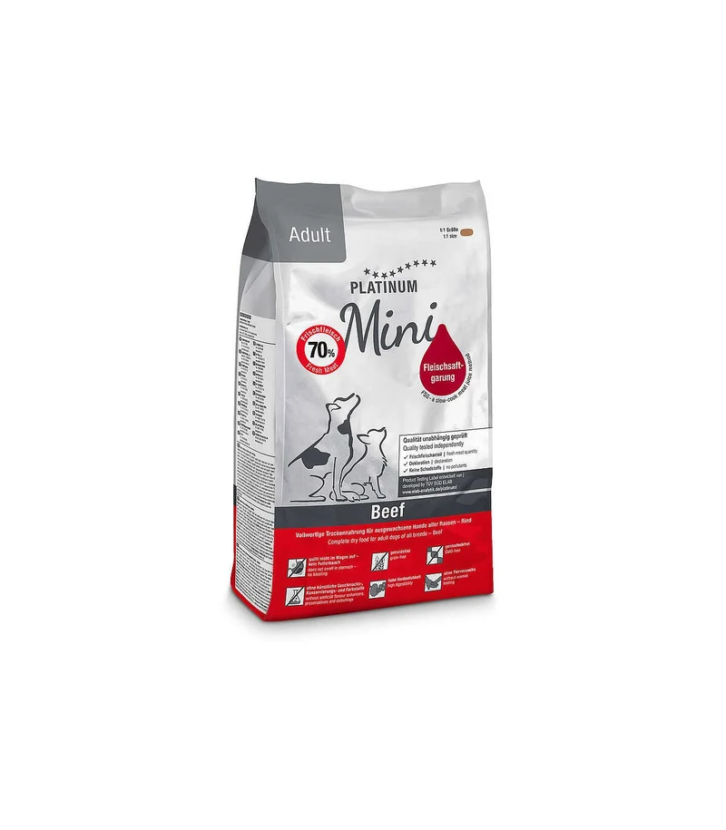 Platinum Adult Mini Beef - Crocchette Semi-Umide al Manzo Cani - 900 g