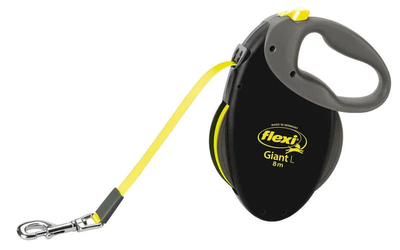 FLEXI GUINZAGLIO GIANT "L" 8 MT NERO/NEON