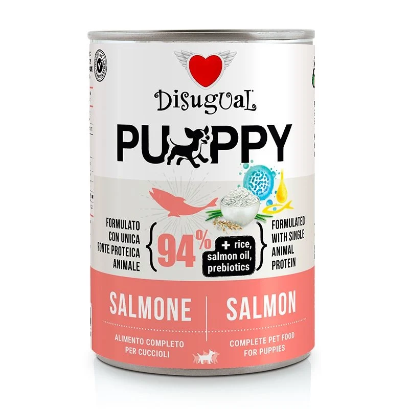 Disugual Cane Puppy Monoproteico Salmone Lattina 400 g
