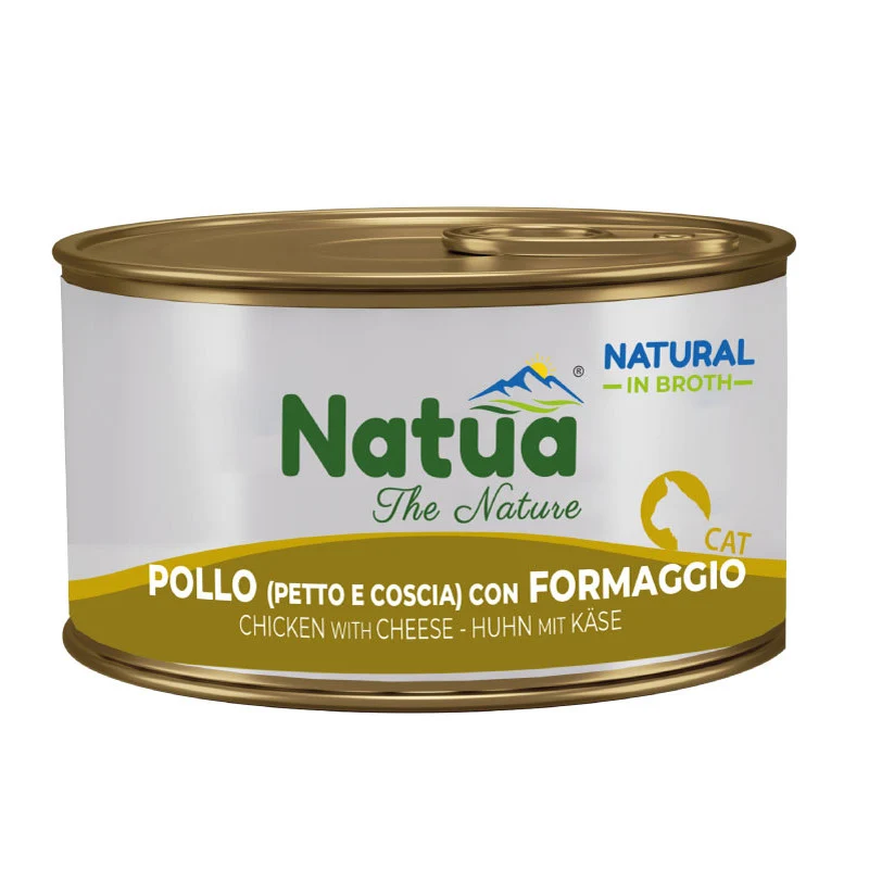 Natua broth cat pollo (coscia petto) formaggio 85 gr