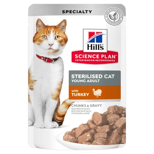 Hill's Feline Young Adult Sterilised Turkey Busta 85 g