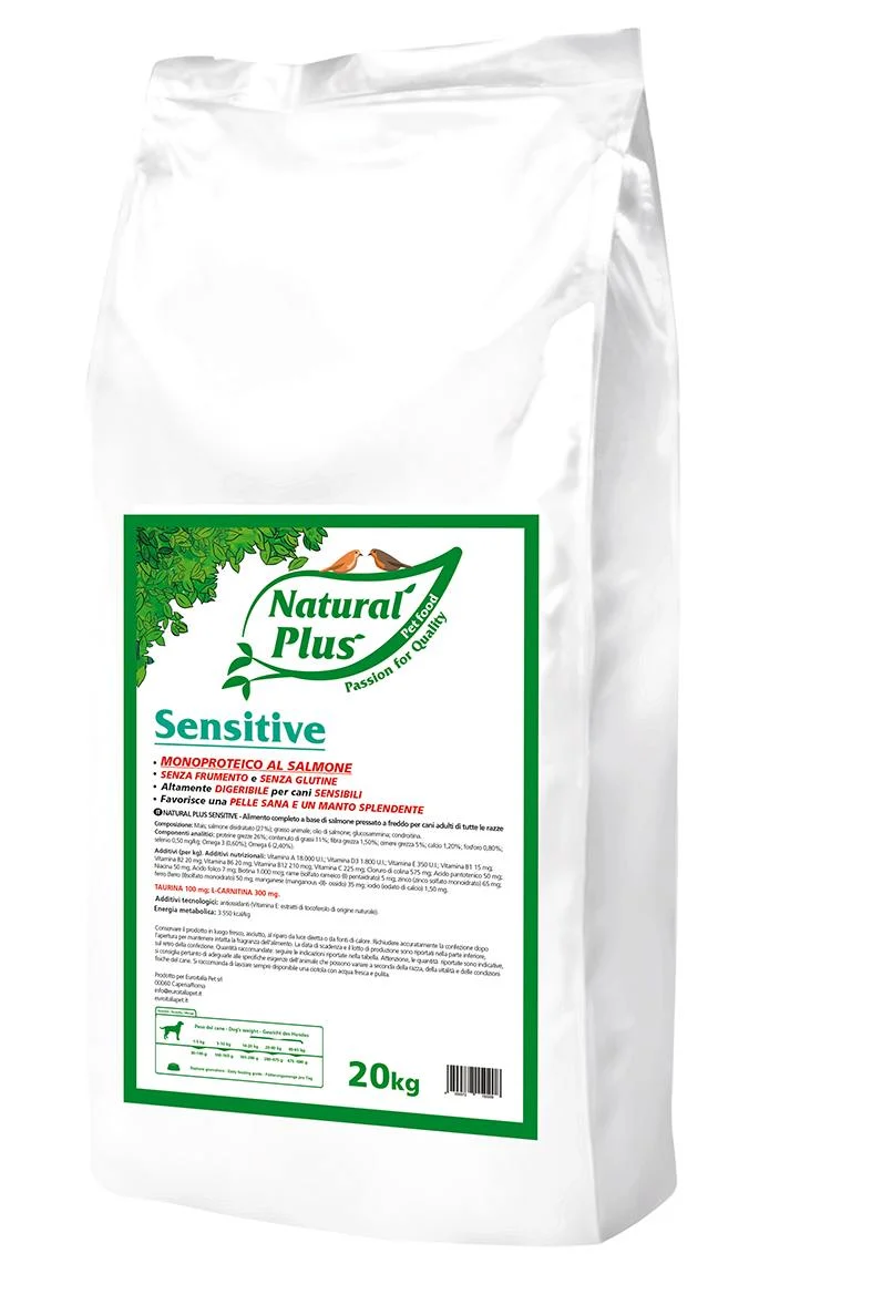 Natural Plus Sensitive - Crocchette per Cani con Sensibilità Alimentari - 20 kg