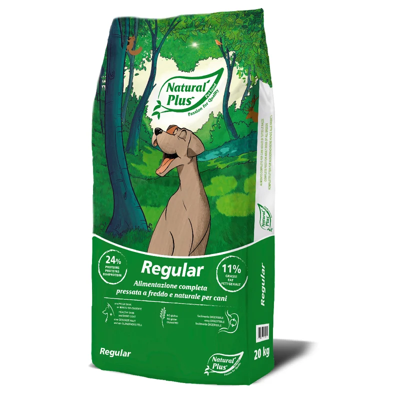 Natural Plus Regular - Crocchette Complete per Cani Adulti - 20 kg
