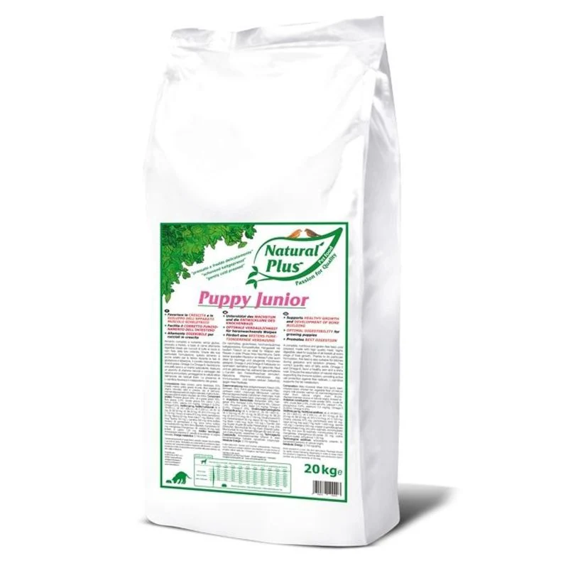 Natural Plus Puppy Junior - Crocchette per Cuccioli e Cani Giovani - 20 kg