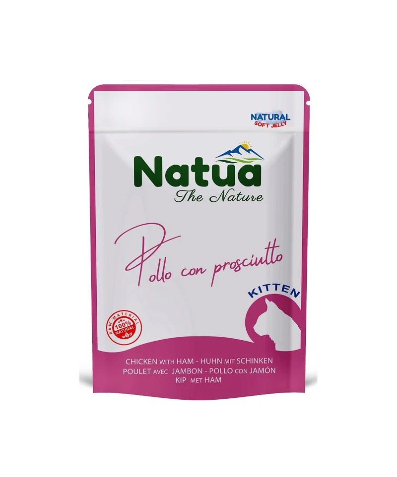 Natua cat buste KITTEN pollo e prosciutto 70 gr