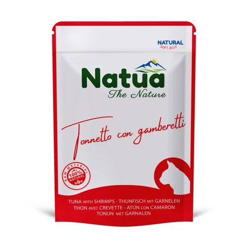 Natua Adult Tonnetto e Gamberetti - Umido Naturale Gatti - Busta 70 g