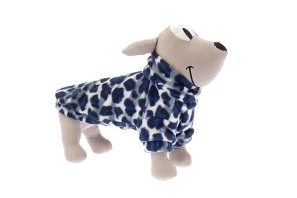 Cappottino in Pile Double Face Pila per Cani - Blu - 60 cm