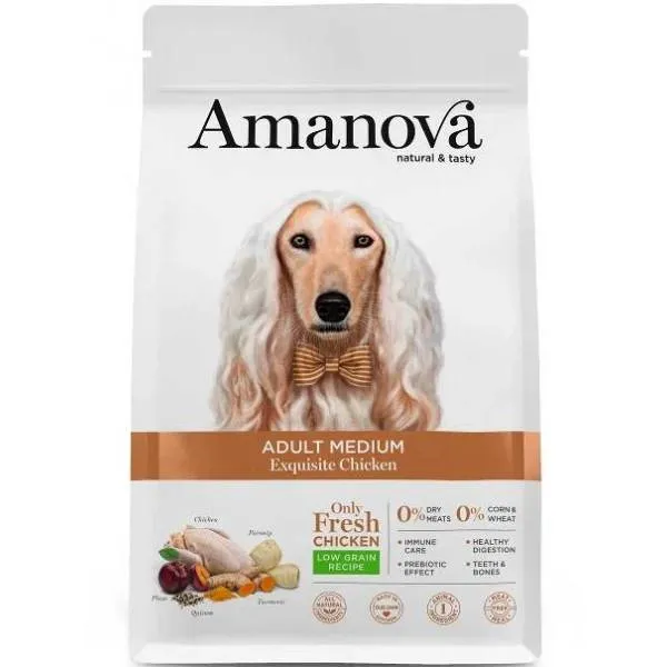 Amanova Adult Medium Exquisite Chicken - Crocchette Pollo Cani - 2 kg