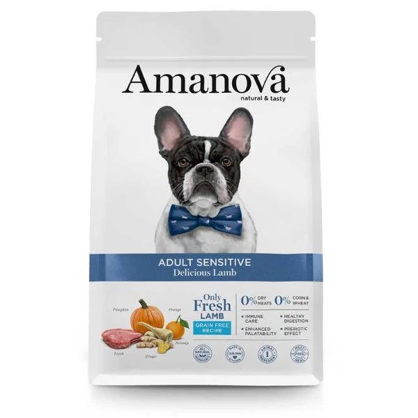 Amanova Adult Sensitive Delicious Lamb - Crocchette Agnello Cani - 2 kg