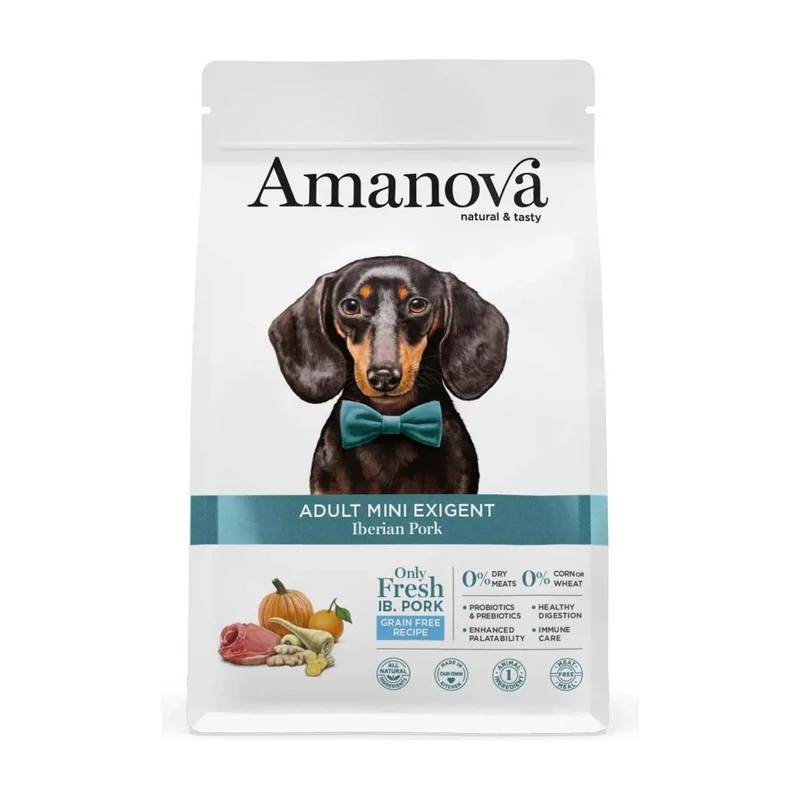 Amanova Adult Mini Exigent Iberian Pork - Crocchette Cani Difficili - 2 kg