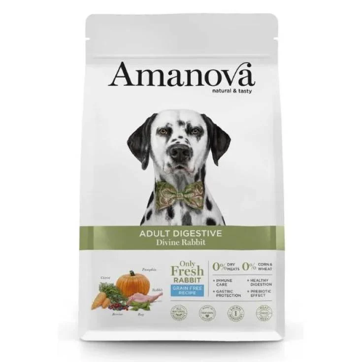 Amanova Adult Digestive Divine Rabbit - Crocchette al Coniglio Cani - 2 kg