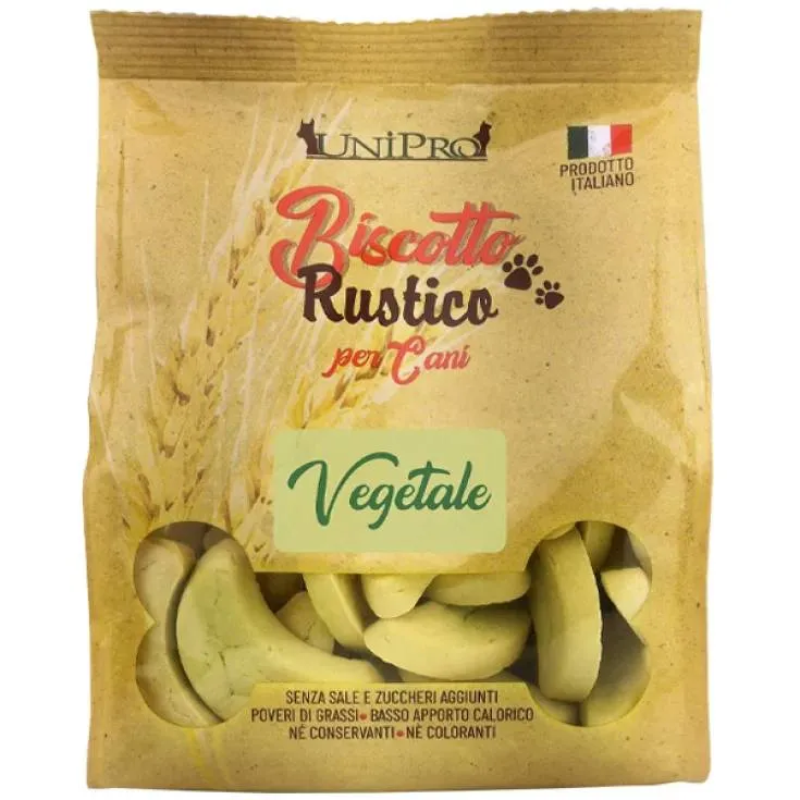 Unipro Biscotto Rustico Vegetale per Cani - Snack Naturale - 300 g
