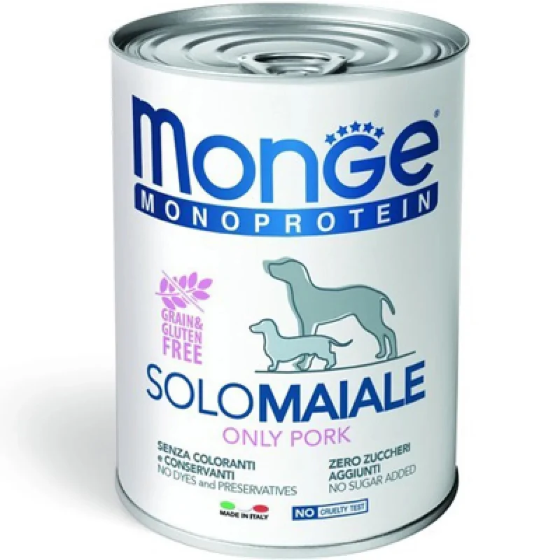 Monge Cane Monoprotein Lattina Adulto Solo Maiale 400 g