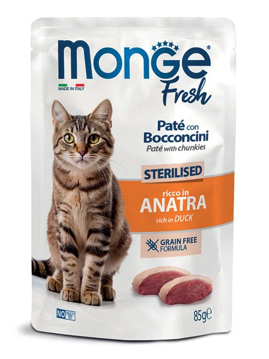 Monge Gatto Fresh Busta Adulto Sterilizzato Anatra 85 g