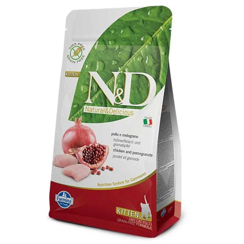 Farmina N&D Prime Kitten Pollo e Melograno - Crocchette per Gattini - 300 g