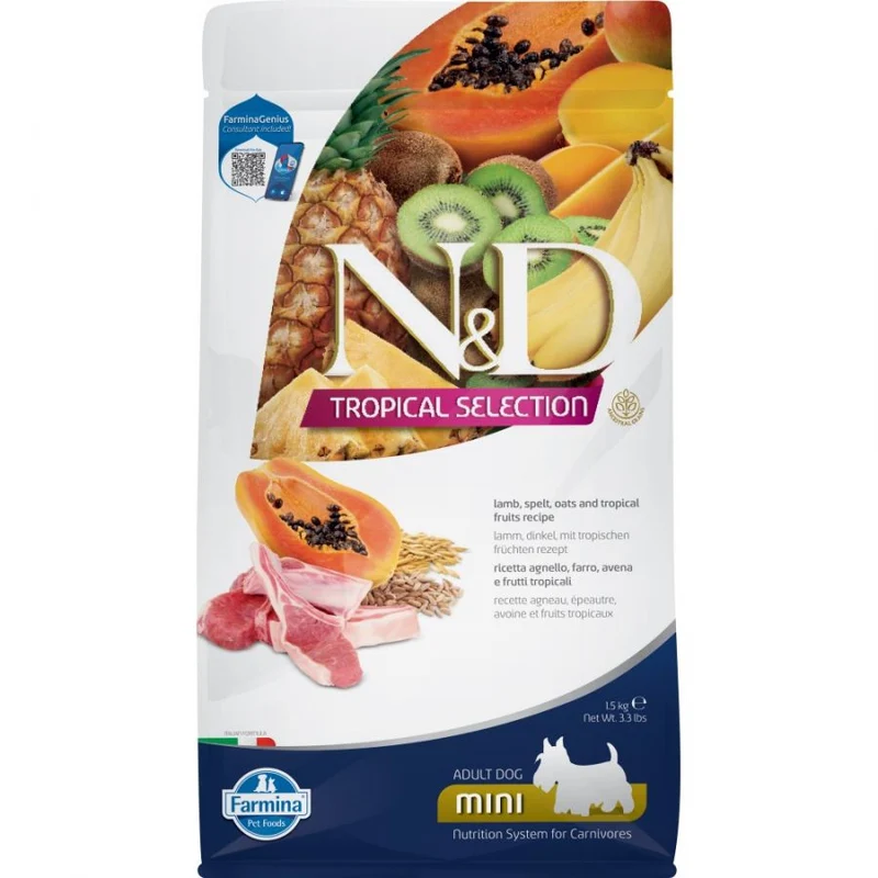 Farmina N&D Tropical Selection Agnello Adult Mini - Crocchette - 1,5 kg