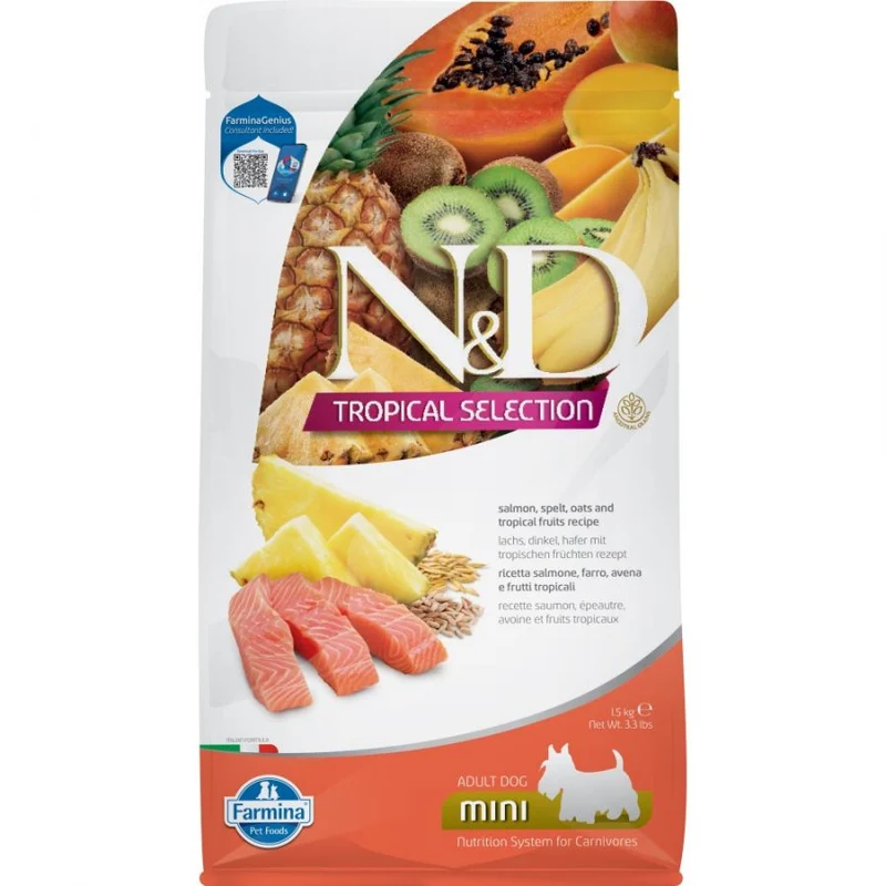 Farmina N&D Tropical Selection Salmone Adult Mini - Crocchette - 1,5 kg