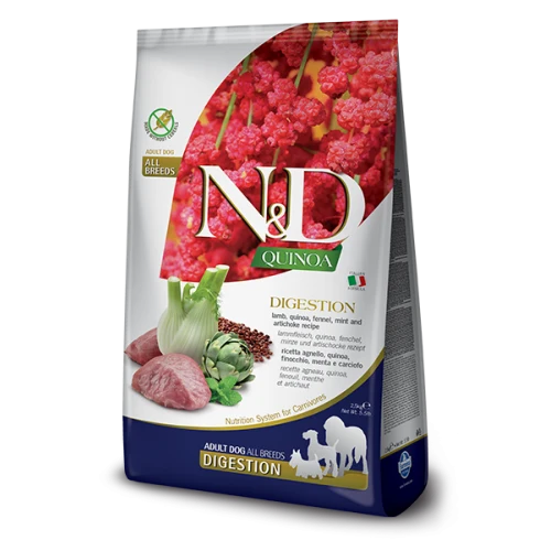 Farmina N&D Quinoa Digestion Agnello e Finocchio - Crocchette Cani - 2,5 kg