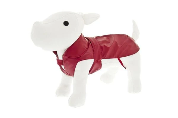 Mantella Impermeabile Pocket Tascabile per Cani - Rosso - 90 cm