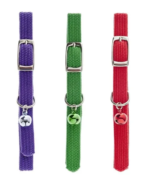 Collare per Gatti in Nylon Elastico con Campanello - Regolabile