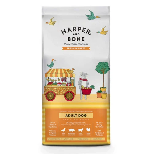 Harper & Bone Adult Fresh Market - Crocchette con Pollo, Anatra e Maiale - 2 kg