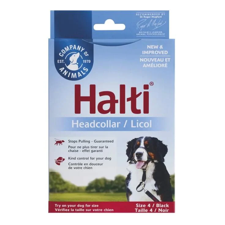 Halti Headcollar Collare a Cavezza per Cani - Nero - Misura 4 - Addestramento
