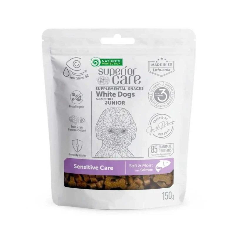 Nature's Protection Superior Care Snack White Dog Sensitive Junior - 150 g