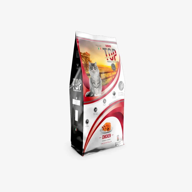 Top Cat Chicken - Crocchette al Pollo Alimento Completo per Gatti - 3 kg