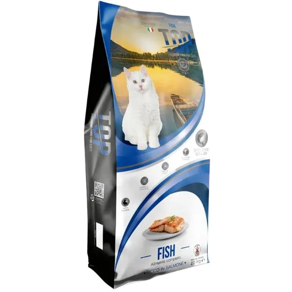 Top Cat Fish - Crocchette al Pesce Alimento Completo per Gatti - 3 kg