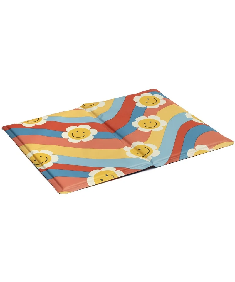 Tappetino Refrigerante per Cani L Fantasia Fiori - 90x50 cm