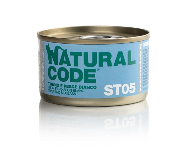 Natural Code Gatto Lattina (ST05) Adulto Sterilizzato Tonno & Pesce Bianco 85 g