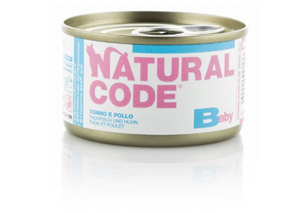 Natural Code Gatto Lattina Kitten Baby Tonno & Pollo 85 g