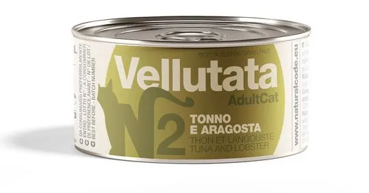 NATURAL CODE GATTO LATTINA (V2) VELLUTATA TONNO & ARAGOSTA 85 GR