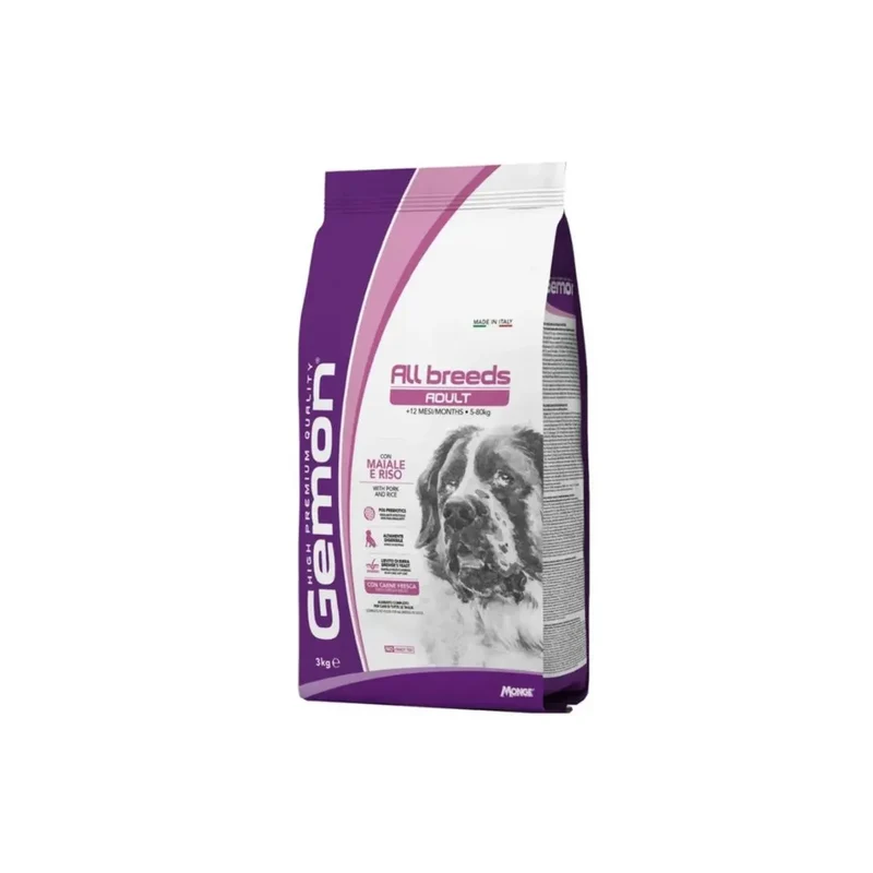 Gemon All Breeds Adult con Maiale - Crocchette per Cani - 3 kg