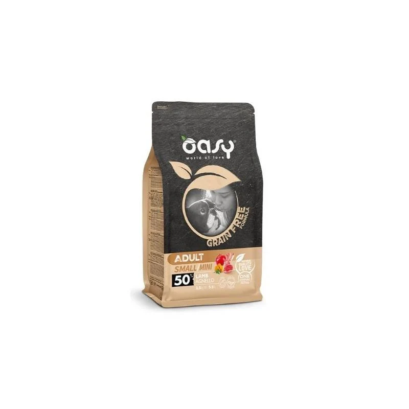 Oasy Grain Free Adult Small/Mini Agnello - Crocchette Cani - 800 g