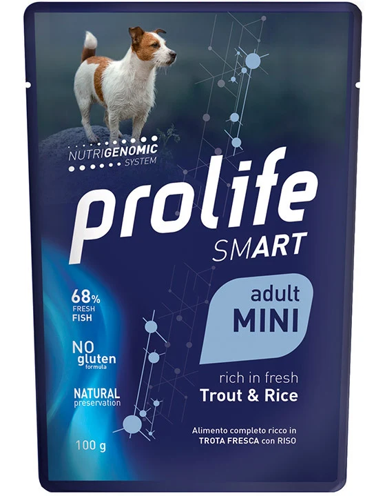Prolife Cane Smart Adulto Mini Trota & Riso Busta 100 g