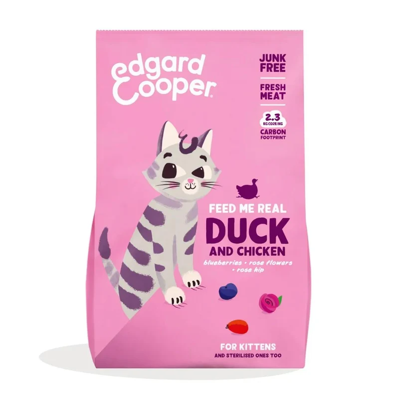 Edgard & Cooper Kitten Anatra e Pollo - Crocchette per Gattini - 325 g