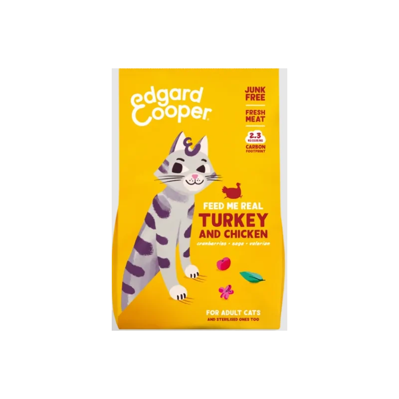 Edgard & Cooper Adult Gatto Tacchino e Pollo - Crocchette Grain Free - 325 g