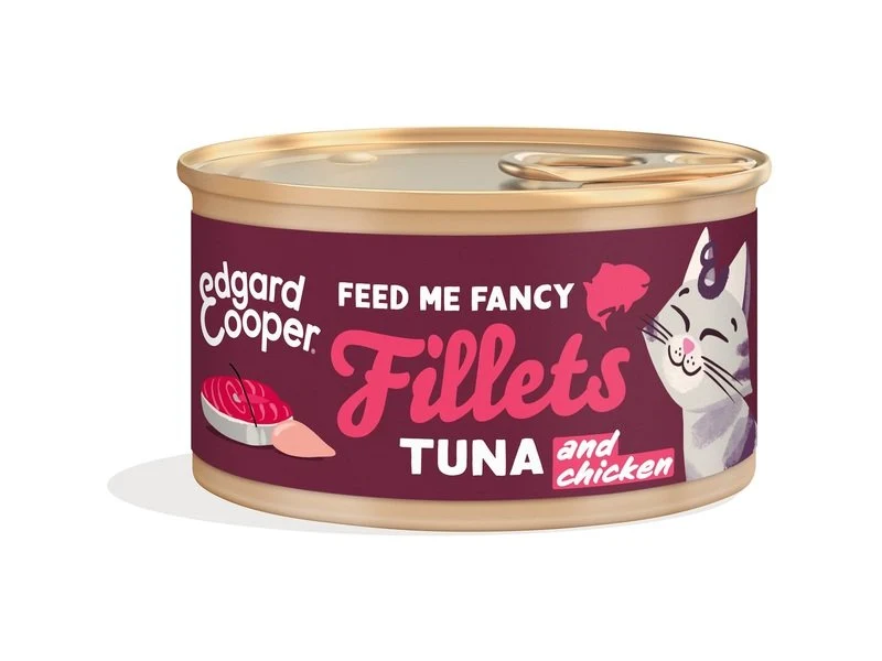Edgard & Cooper Sfilaccetti Gatto Tonno Fresco e Gamberetti in Brodo - 70 g